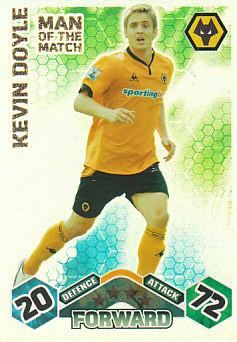 Kevin Doyle Wolverhampton Wanderers 2009/10 Topps Match Attax Man of the Match #422